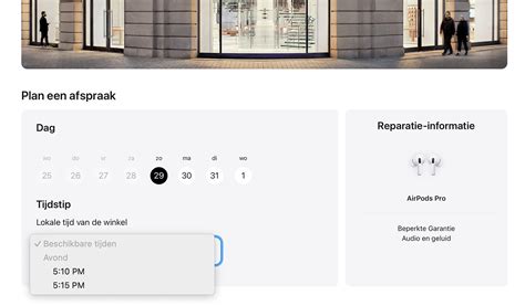 afspraak maken genius bar.